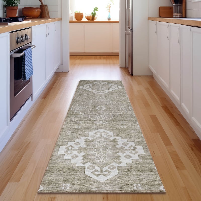 Premium Washable Super Soft Boho Global Mayfield Rug - Taupe - 2' 3" x 7' 6" - Runner