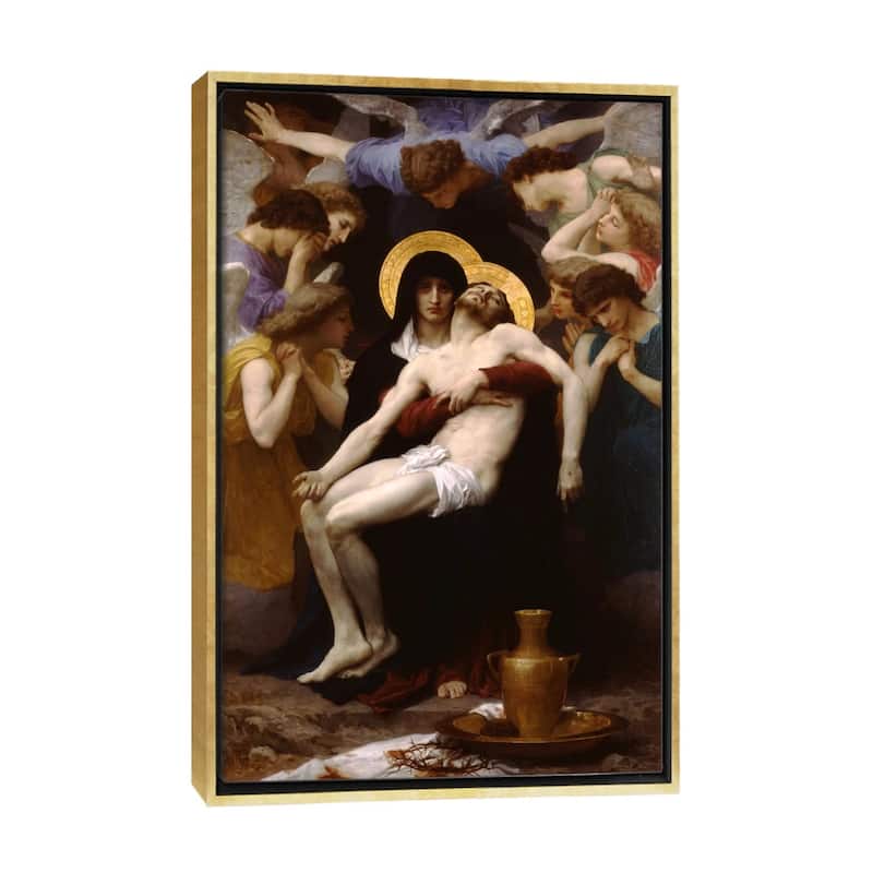iCanvas "Pieta 1876" by William-Adolphe Bouguereau Framed Canvas Print - Gold - 26x18