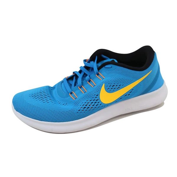 Shop Nike Men�s Free RN Heritage Cyan/Laser OrangeBlack