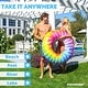 preview thumbnail 7 of 6, Inflatable Spiral Tie Dye Swimming Pool Ring - 36.5"