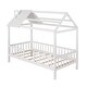 preview thumbnail 8 of 11, Twin Size Wood House Bed with Playhouse Design, Fence, and Customizable Rails