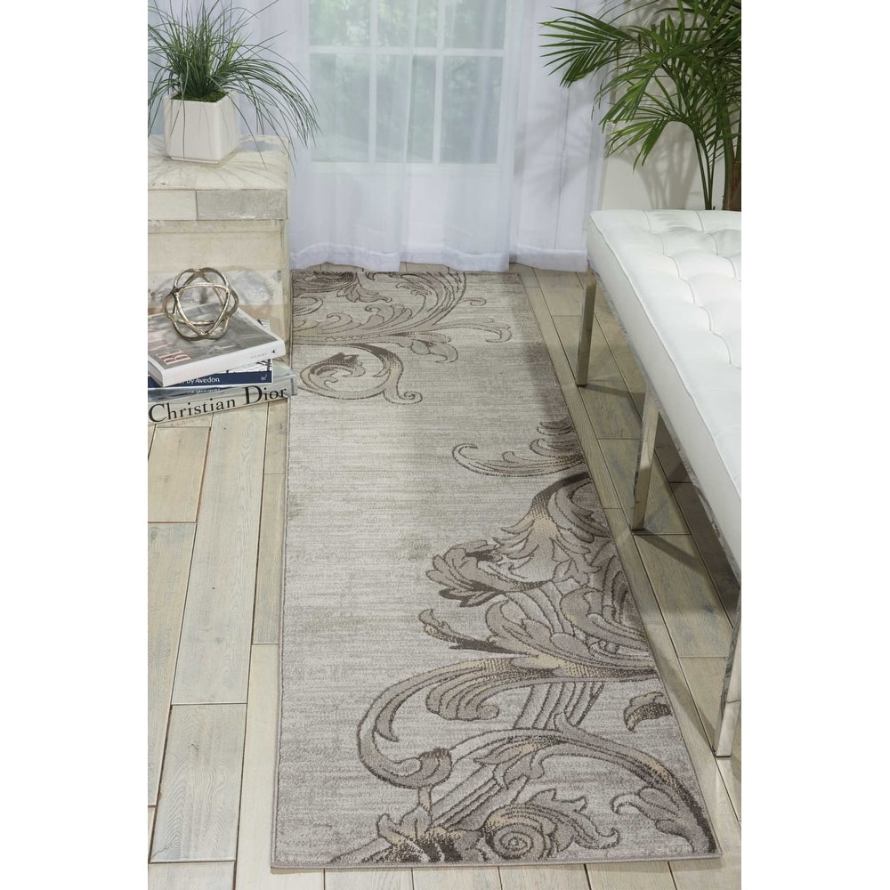 Nourison Maxell Abstract Ombre Damask Floral Botanical Area Rug