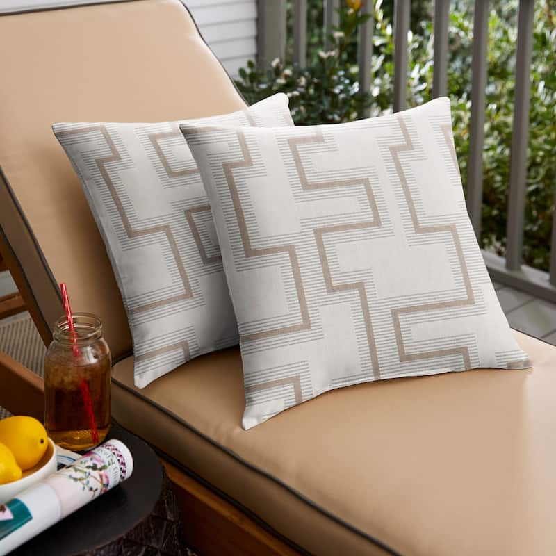 Sunbrella Resonate Dune Indoor/Outdoor Square (Set of 2)