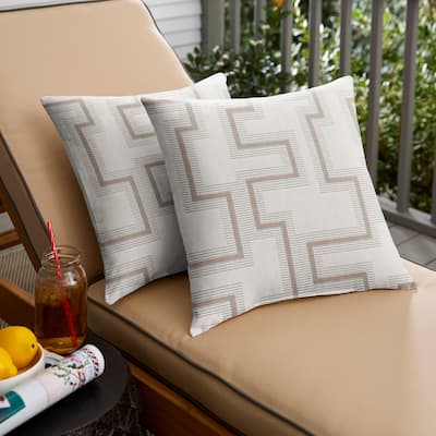 Sunbrella Resonate Dune Indoor/Outdoor Square (Set of 2)