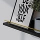 preview thumbnail 6 of 4, 3 Black Metal Guardrail Floating Shelves for Home Decor - 6 Dx 15.7 Wx 0.5"H