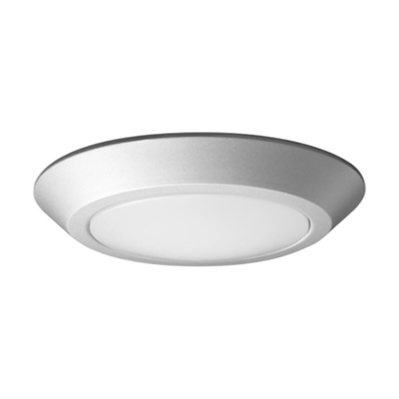 7 in. LED Flush Mount Fixture Disk Light Brushed Nickel Finish 5000K 90 CRI - Brushed Nickel