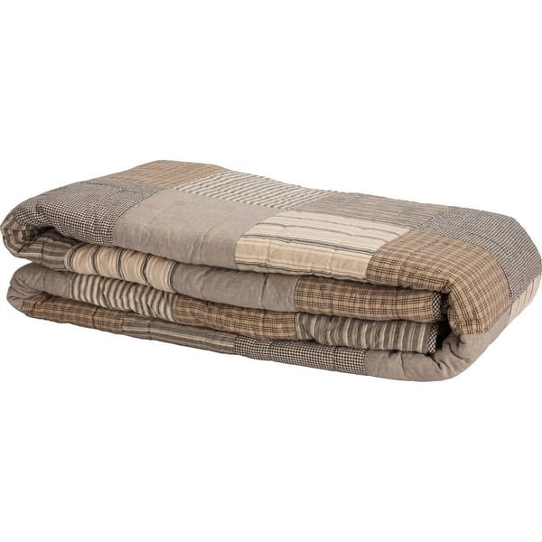 Sawyer Mill Quilt - Charcoal Grey/Khaki/Dark Creme - California King