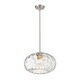preview thumbnail 4 of 3, Chloe 1 Light 14 inch Brushed Nickel Pendant Light