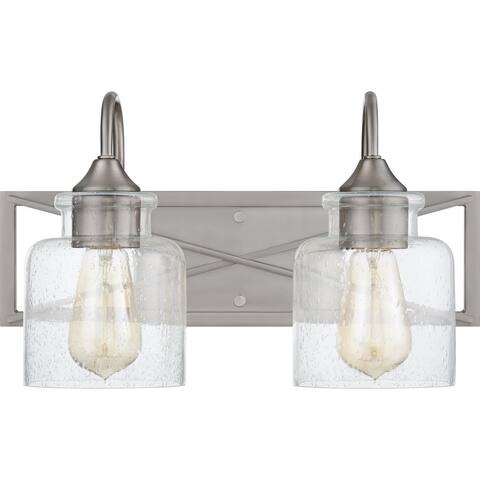 Bartley 2-Light Brushed Nickel Vanity Light