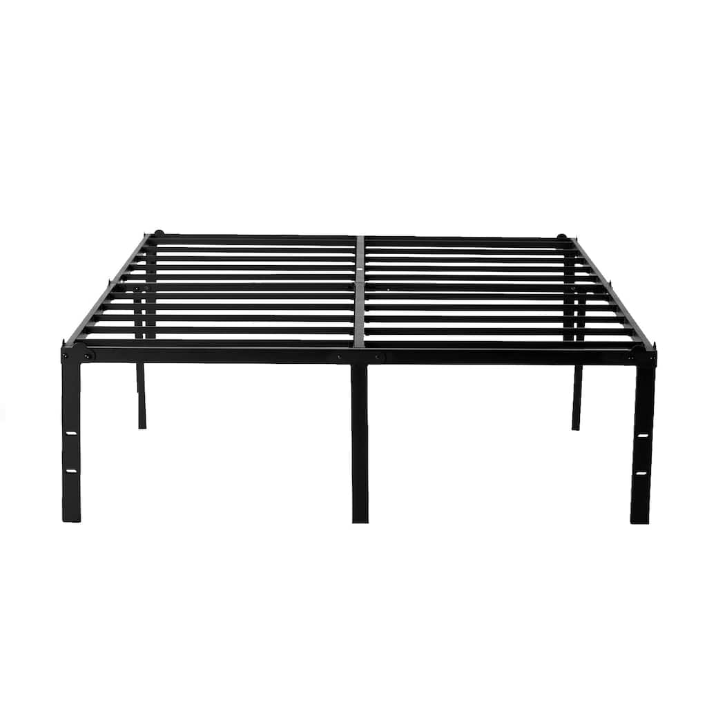 Queen Metal Bed Frame, 18" Black Metal Platform Bed Frame, Easy Assembly with Large Storage Space, 3,500lbs Heavy Duty