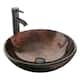 Option Glass brown round sink