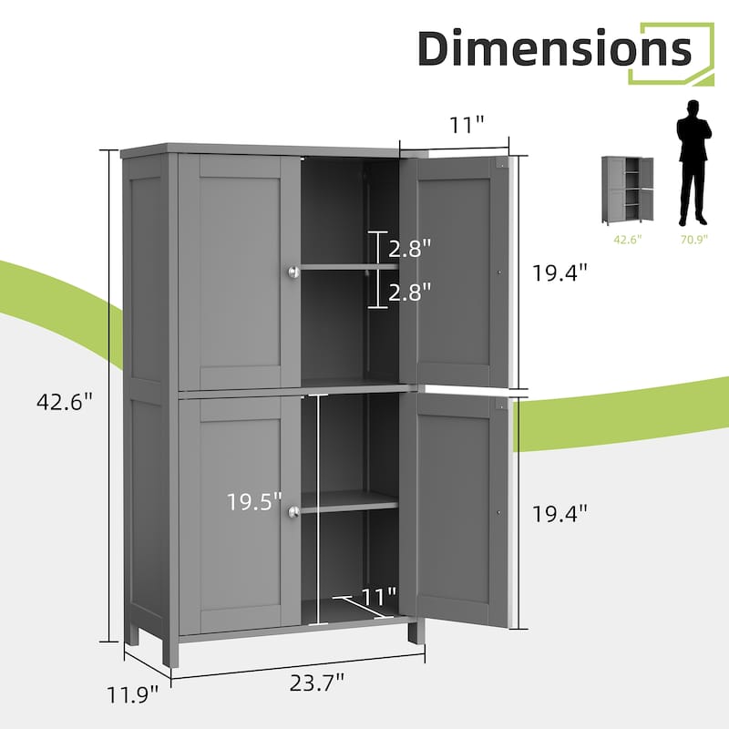 Multi-Room Storage Cabinet with Waterproof Board – Organizer for Bathroom, Kitchen & Living Room