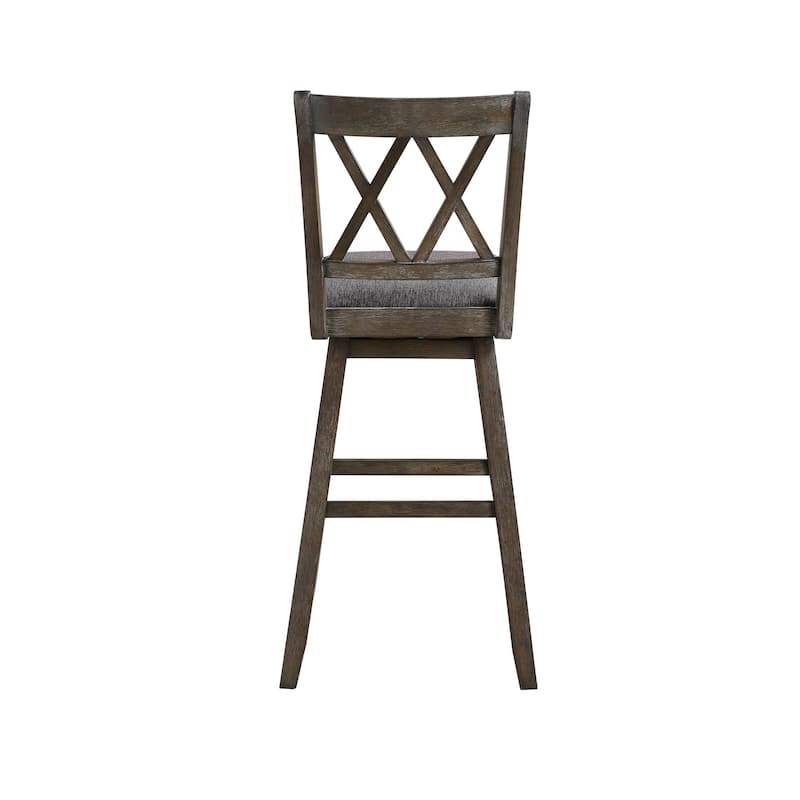 Brookline Wooden Linen Swivel Dining Room Barstool