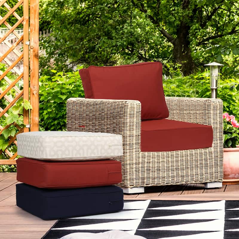 Aoodor 24x24x6 Inch Outdoor Patio Chair Cushions Set, Weather-Resistant Sunbrella Fabric Outdoor Cushion, Set of 2