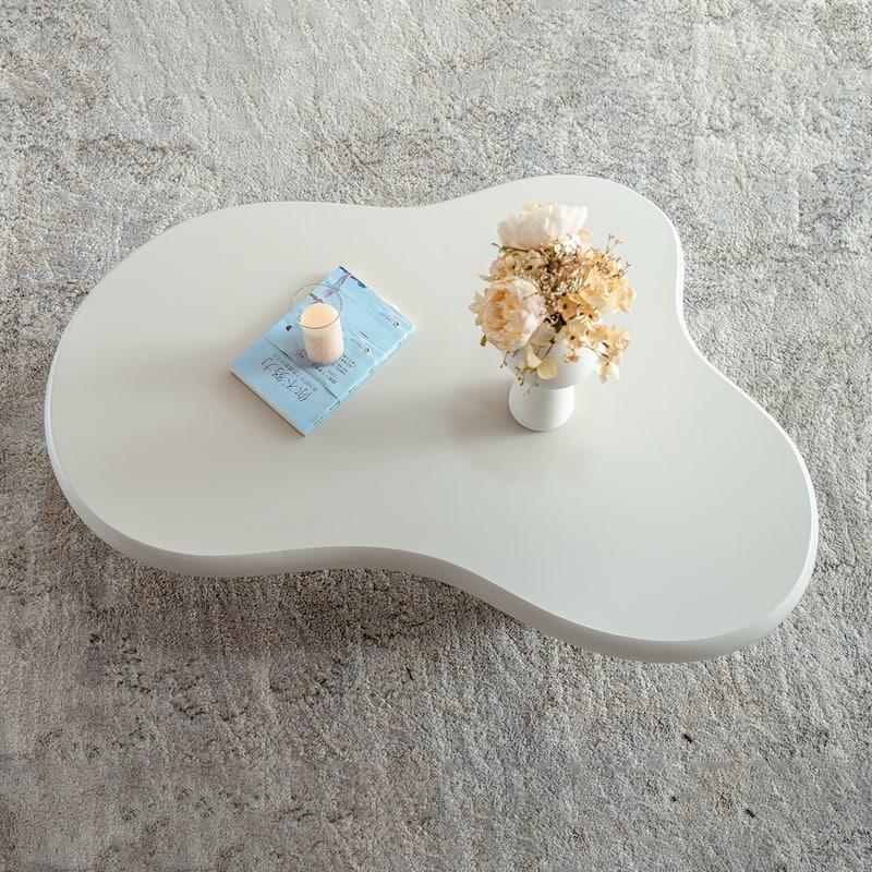 39.37"Cloud Coffee Table Modern Coffee Table Easy Assembly Coffee Table