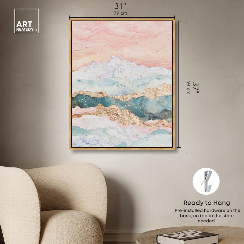 Rose Quartz Ridge Canvas by Art Remedy