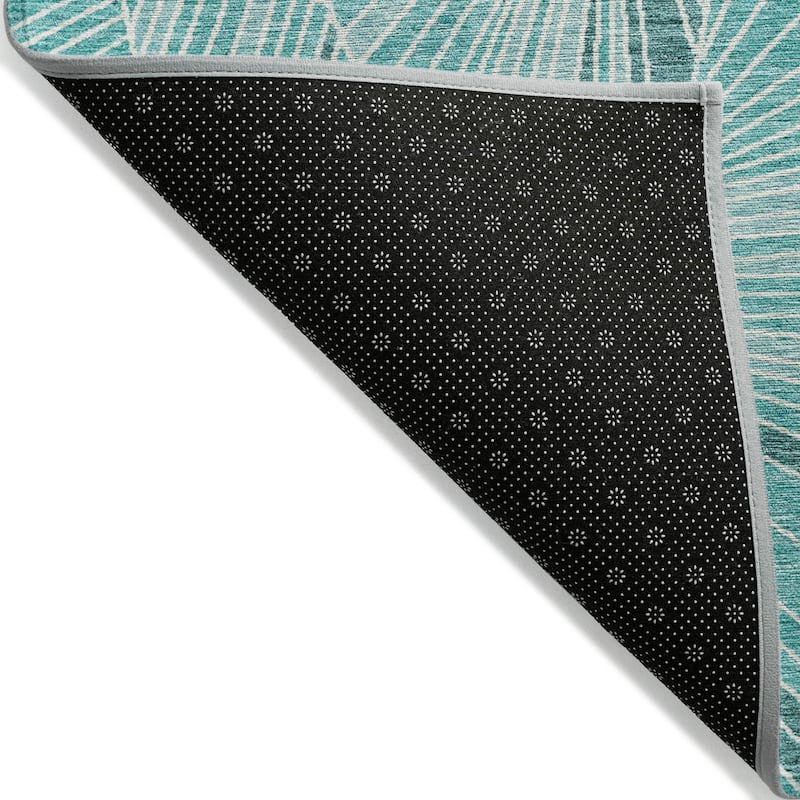 Machine Washable Indoor/ Outdoor Chantille Modern Mosaic Rug