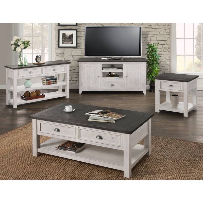 The Gray Barn Downington Solid Wood 2-Drawer Coffee Table