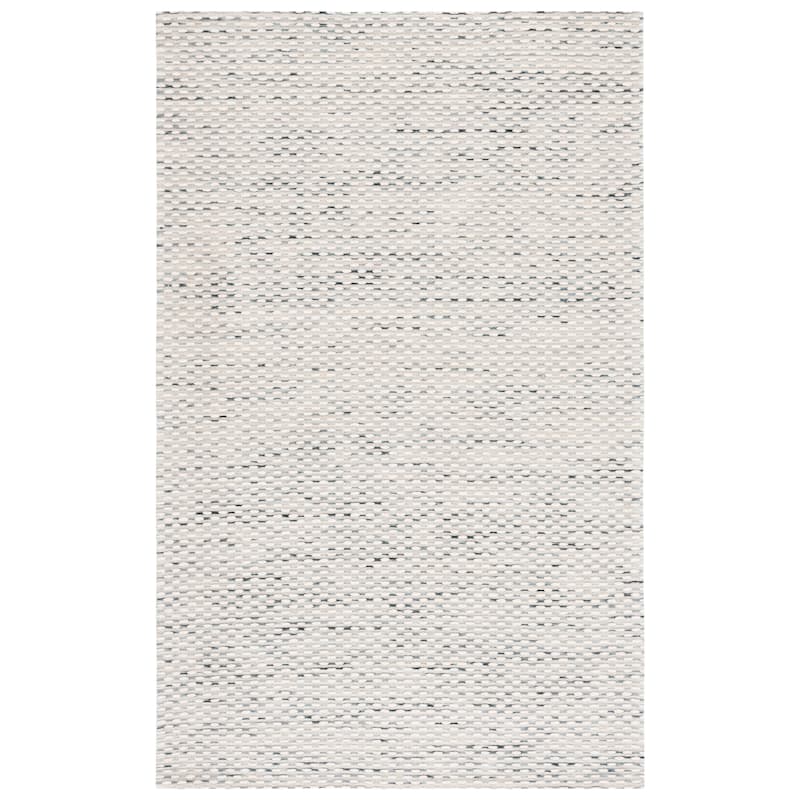 SAFAVIEH Handmade Marbella Andra Wool Rug - 6' Square - Beige/Blue