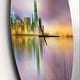 preview thumbnail 3 of 8, Designart 'Hong Kong Panorama at Twilight' Oversized Industrial Wall CLock