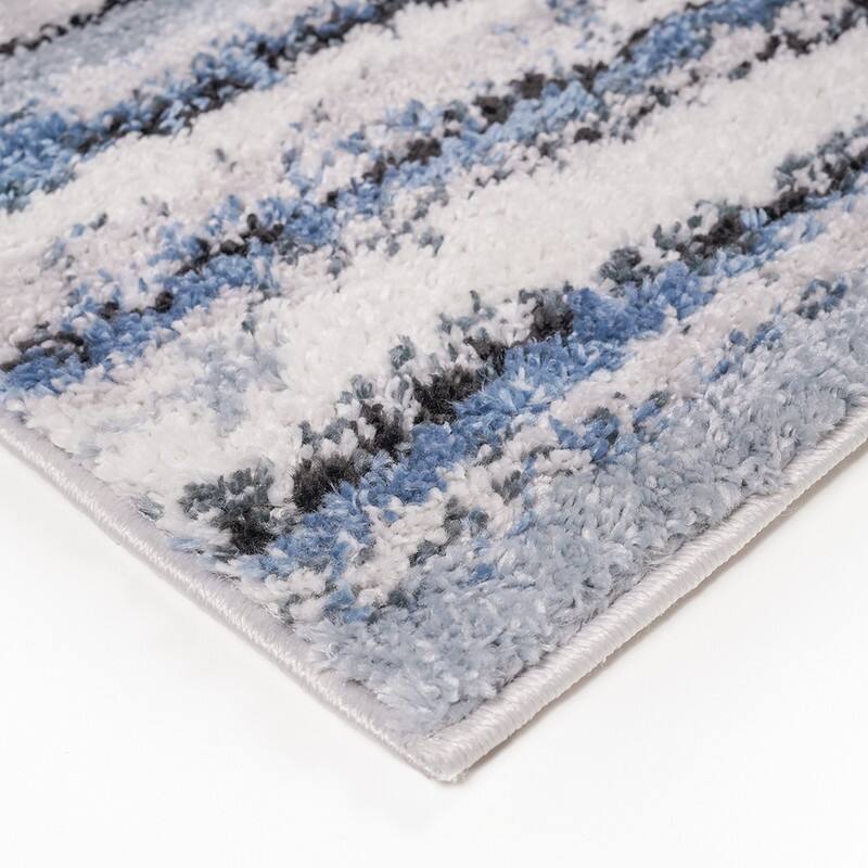 Watercolor Abstract Stripe Woven Area Rug - 5'x7'