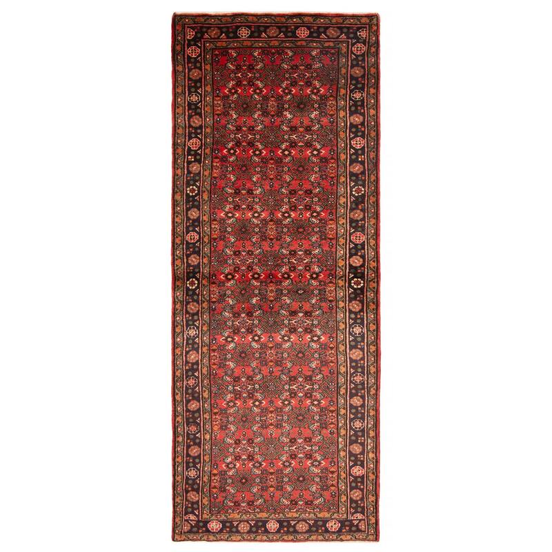 ECARPETGALLERY Hand-knotted Andelz Red Wool Rug - 3'9 x 9'6 - Red - 3'9 x 9'6