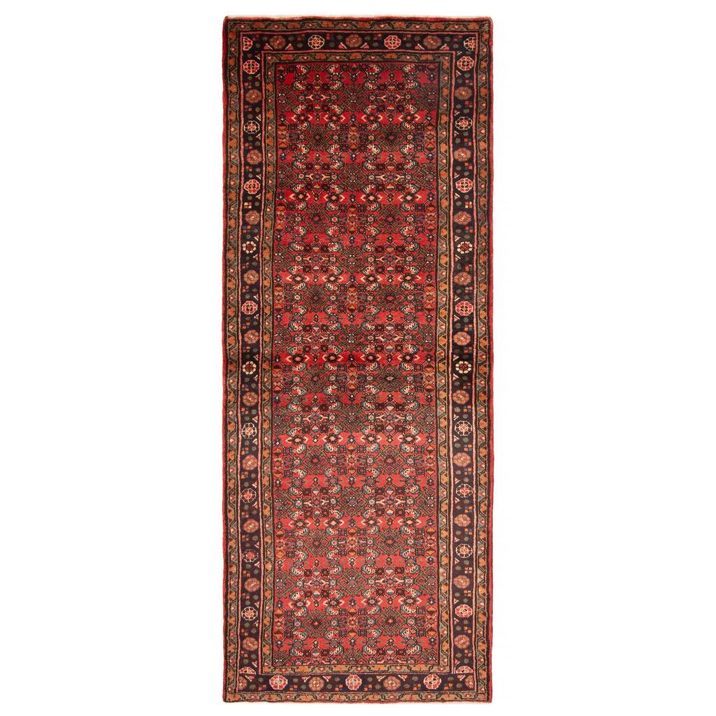 ECARPETGALLERY Hand-knotted Andelz Red Wool Rug - 3'9 x 9'6