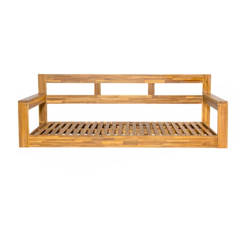 Patio Wooden Twin Size Porch Swing Daybed Frame