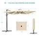 preview thumbnail 4 of 40, BONOSUKI 11.5x9FT LED Cantilever Patio Umbrella with 360 Rotation