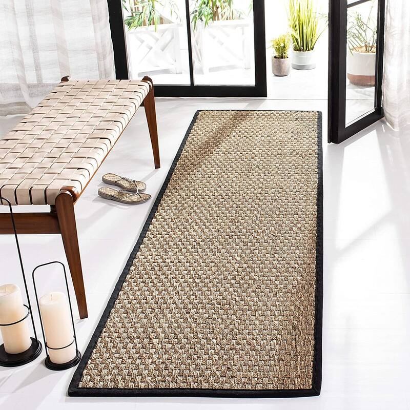 Area Rug - Durable Jute Sisal Floor Covering - Natural Fiber Rug for Living Room Bedroom - 144 x 108