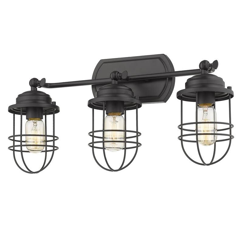 Golden Lighting Seaport 3 Light 21" Wide Semi-Flush Ceiling Fixture