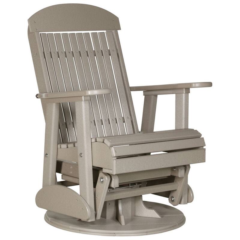 Poly Lumber Classic Swivel Glider Chair - Weatherwood