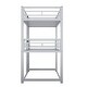 preview thumbnail 7 of 14, Metal Twin Size Triple Bunk Bed with Guard Rails, Silver
