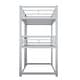 preview thumbnail 7 of 14, Metal Twin Size Triple Bunk Bed with Sturdy Construction, Guard Rails, and Space-Saving Design for Kids Room, Silver