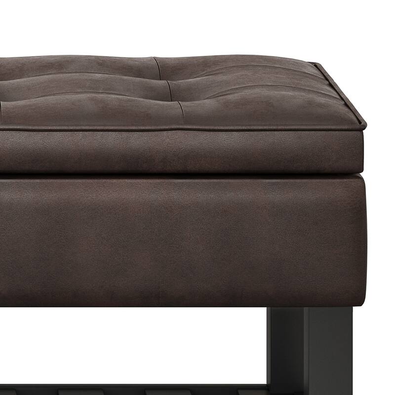 Storage Ottoman Bench with Open Bottom