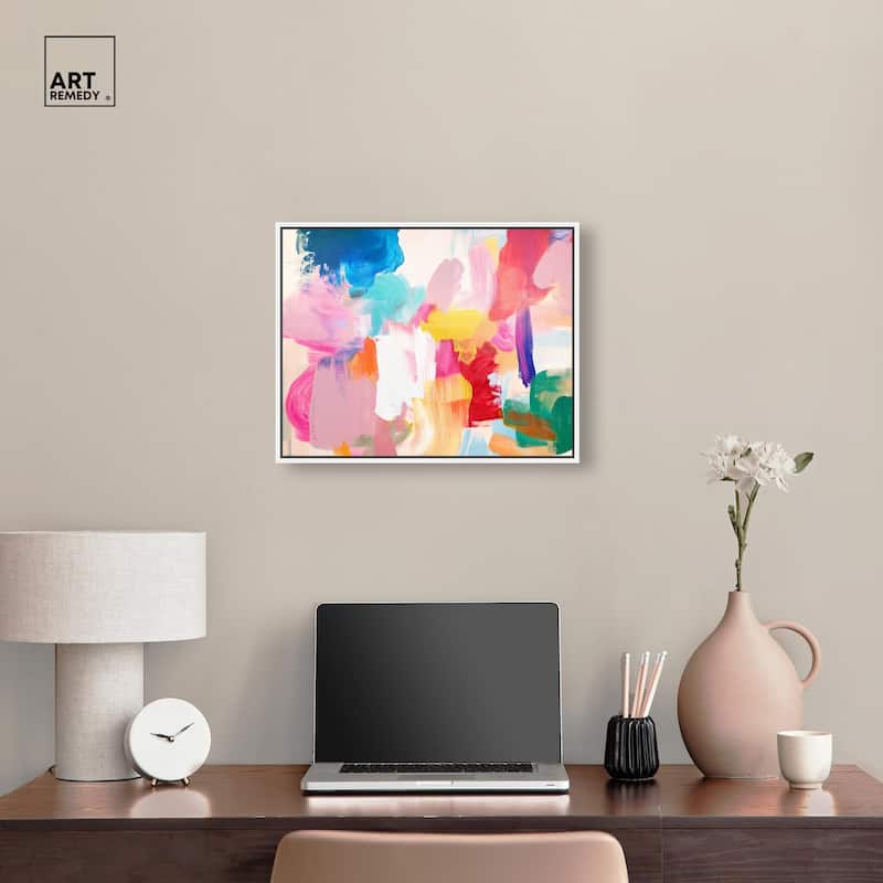 Pastel Riot II Colorful Canvas by Art Remedy