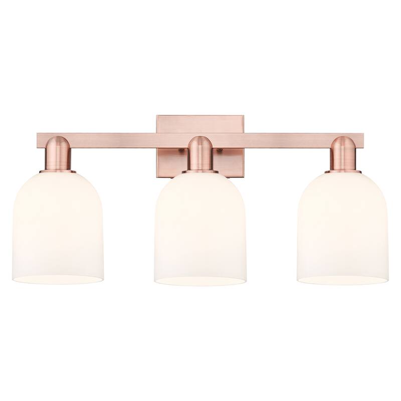 Innovations Lighting 716-3W-12-25 Bella Vanity Bella 3 Light 25" Wide - Antique Copper / White