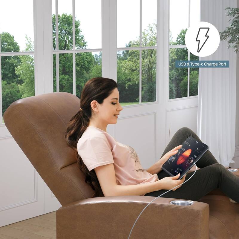 AECOJOY Power Glider Recliner Chair Nursery Glider Chair Single Sofa