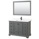 Option Dark Gray, Black Trim, White Quartz Top