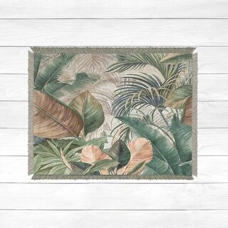 Laural Home Costa Palm Woven Throw Blanket