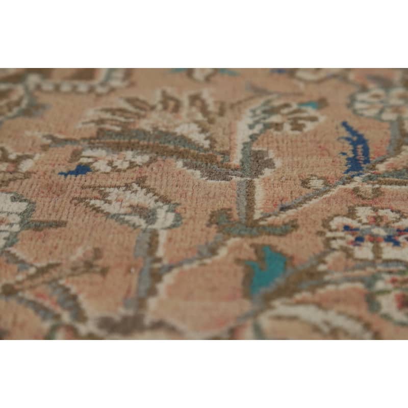 Traditional Mashad Persian Area Rug Hand-Knotted Wool Carpet - 9'10" x 11'11"