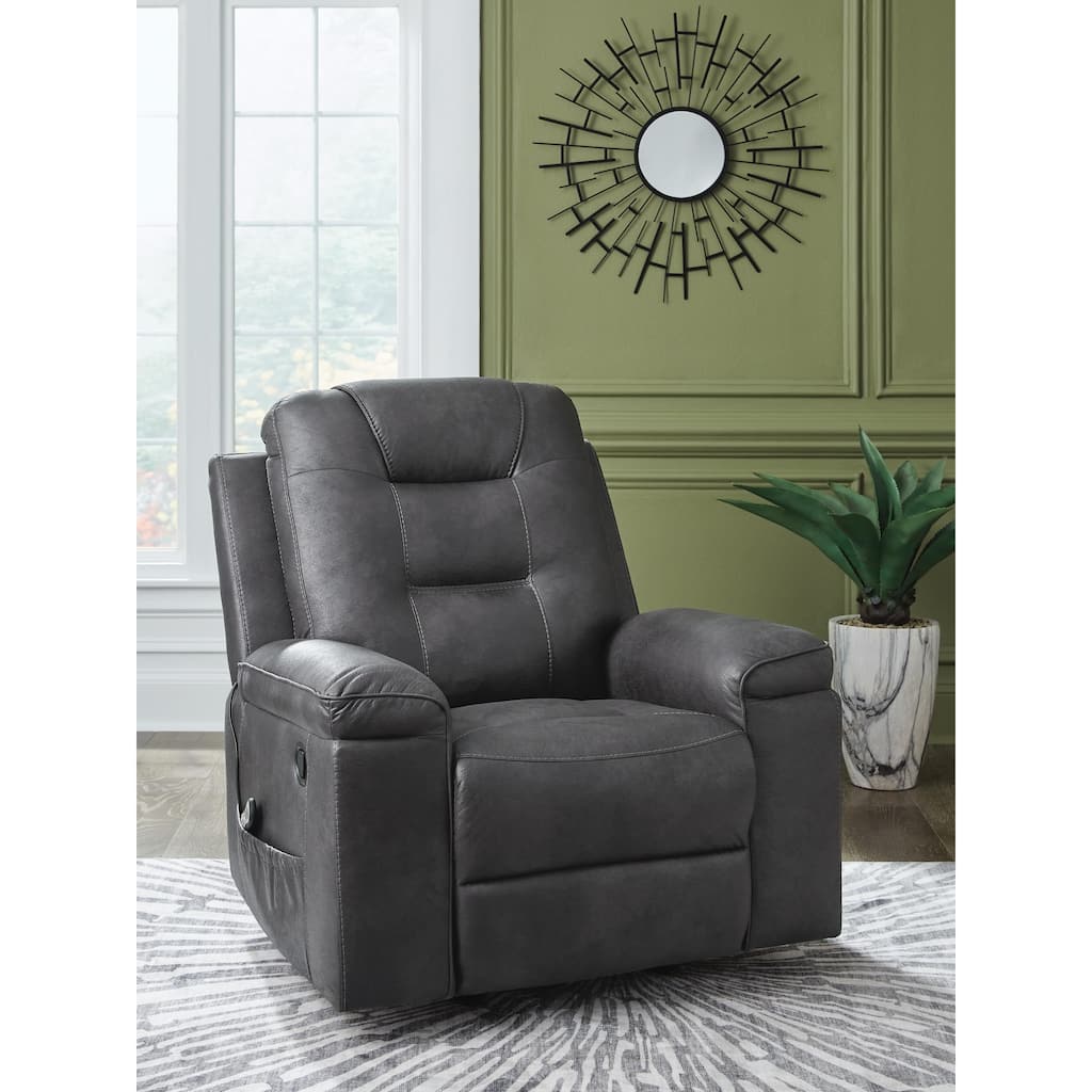 Signature Design by Ashley Shadehille Dark Gray Recliner
