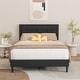 preview thumbnail 54 of 59, alazyhome Upholstered Platform Bed Frame with Button Tufting Headboard