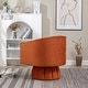 preview thumbnail 4 of 14, SEYNAR Modern Glam Velvet Upholstered Round Swivel Accent Arm Barrel Chair for Living Room