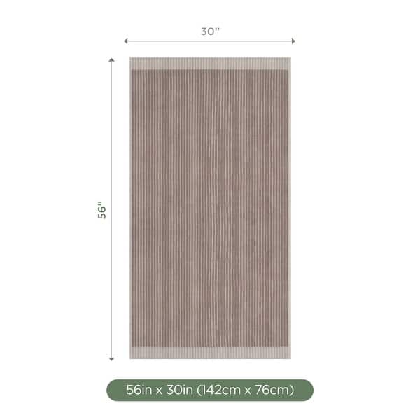 dimension image slide 1 of 3, Martex Restore Sculpted Stripe Bath Towel Soft Absorbent Quick Dry