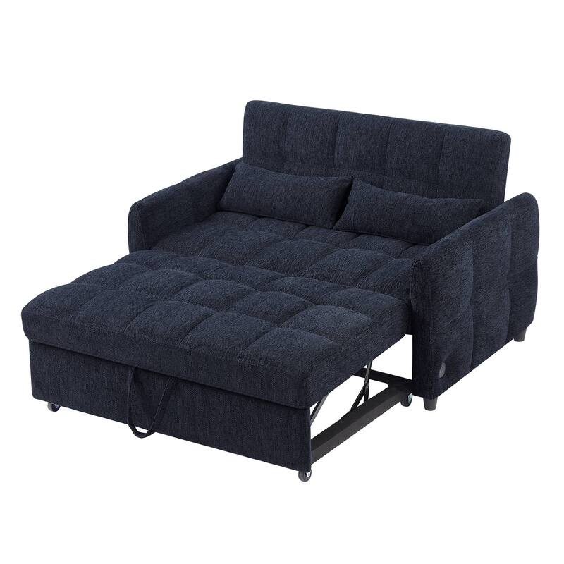 Pull-out Tufted Sofa Bed