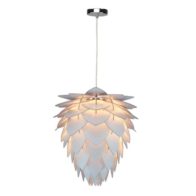 1 Light White Artichoke Shape Pendant
