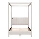 preview thumbnail 19 of 31, Canopy Bed with USB and Type-C Ports, Upholstered Canopy Platform Bed Frame with Headboard, Wood Slat Support, for Kids Teens Beige - Full