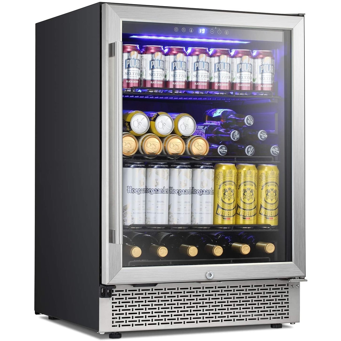 24 Inch Under Counter Beer Cooler Drinks Stainless Steel