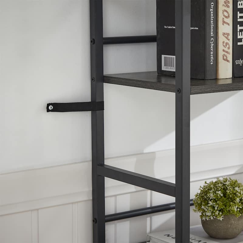 Industrial Retro Wooden 5-shelf Bookshelves